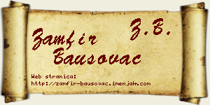 Zamfir Bausovac vizit kartica